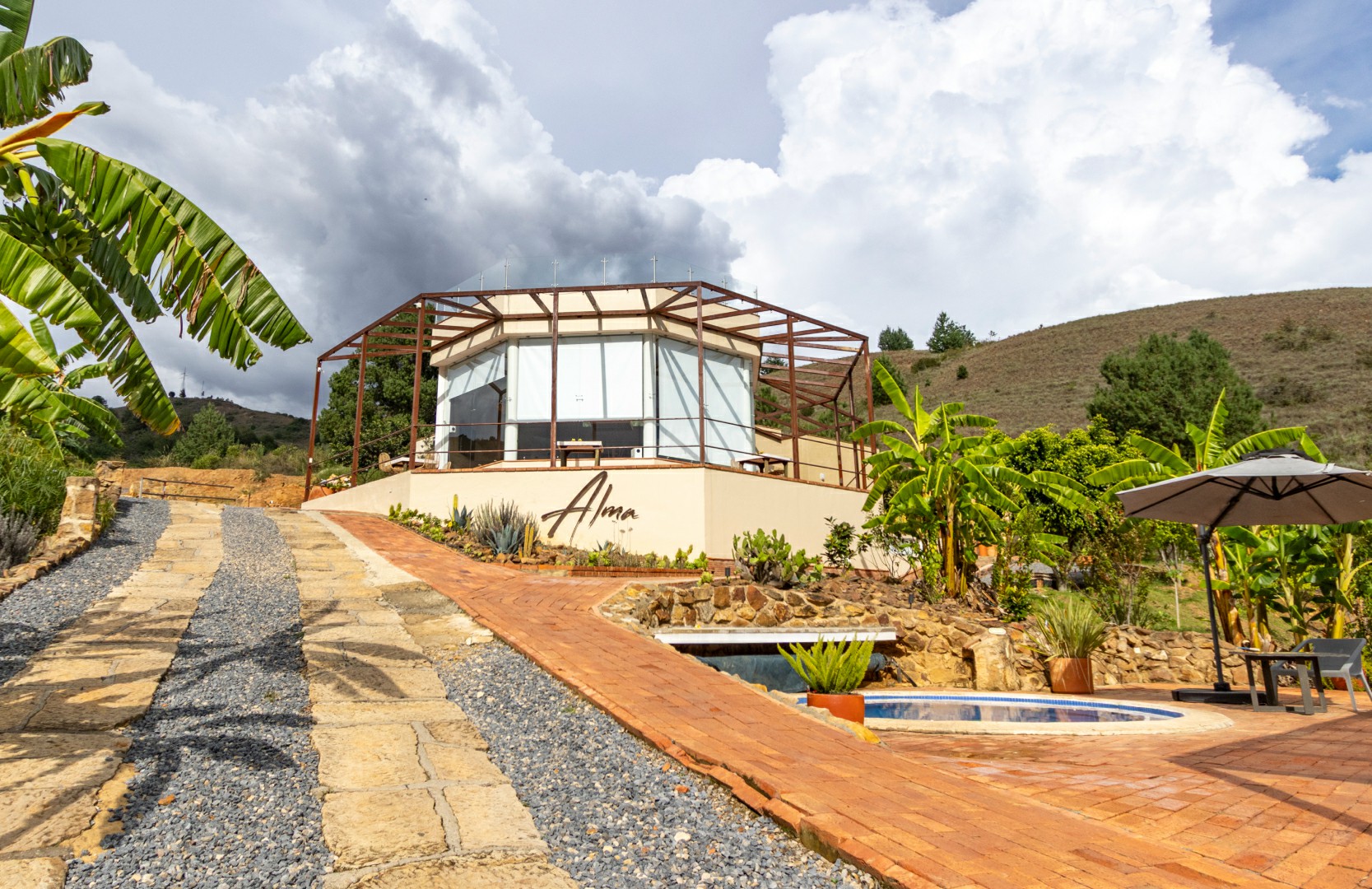 Zonas comunes del Hotel Alma en Tinjacá